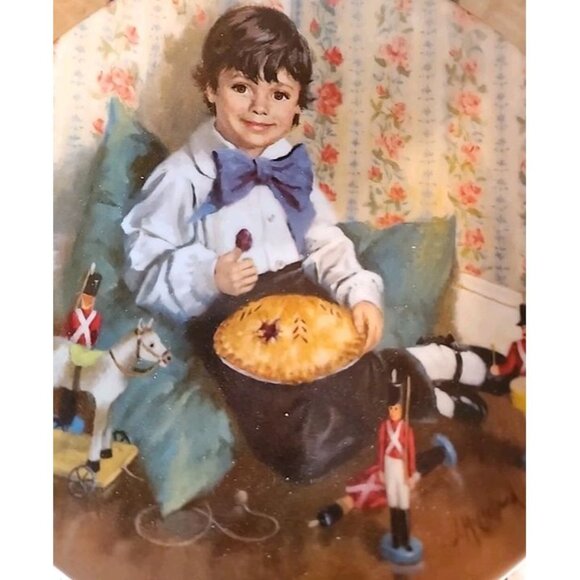 "Little Jack Horner" 4th Plate Mother Goose John McClelland Limited Ed Reco 1982 - Picture 1 of 10